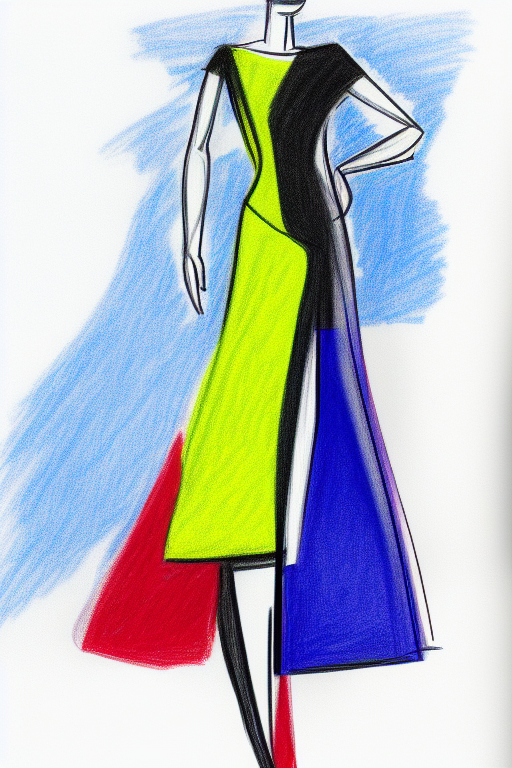 00379-1847001073-colorful rough pencil sketch of a sober dress by balenciaga,