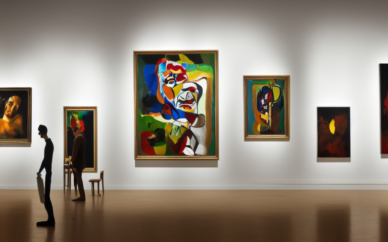 AI generated image of an Art Gallery
