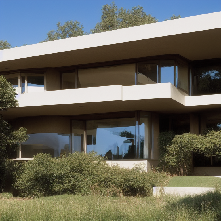 00553-2000-modern medium size two floors villaseen from the outside, big windows, daylight, photorealistic, high resolution, high quality,